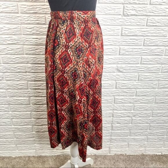 French Laundry Multicolored Button Up Midi Skirt Size 2X - Picture 5 of 9